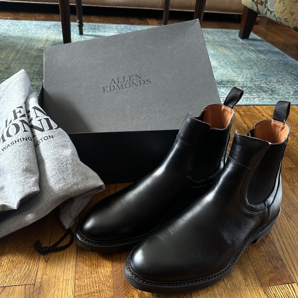 Allen Edmonds Black Leather Men's Boots